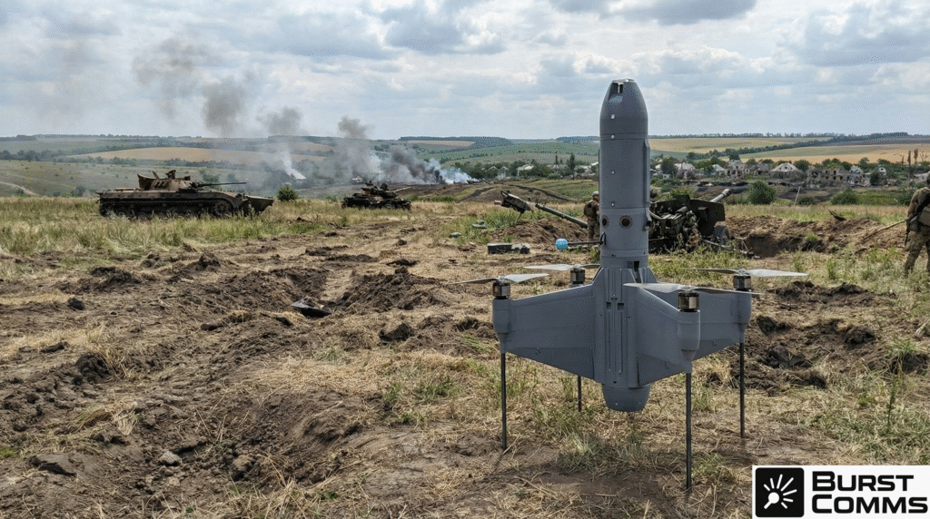 an octopus drone stands ready 