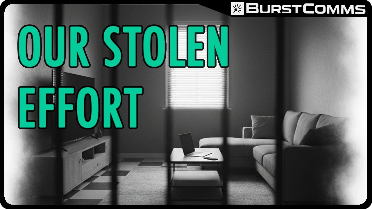 A modern lounge designed like a prison cell, symbolising the prison of comfort and convenience 